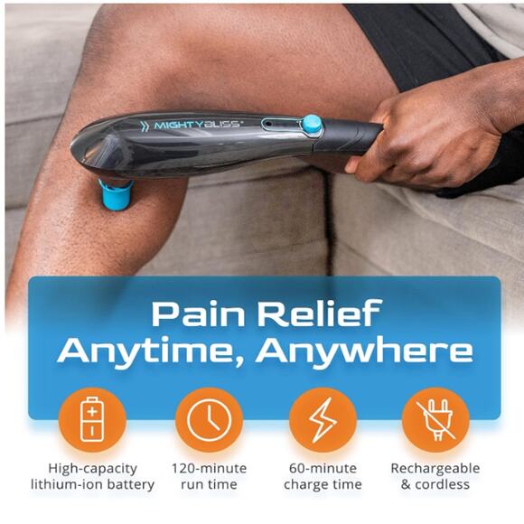 Mighty Bliss Deep Tissue Back and Body Massager Cordless Electric Handheld Black - Picture 10 of 10